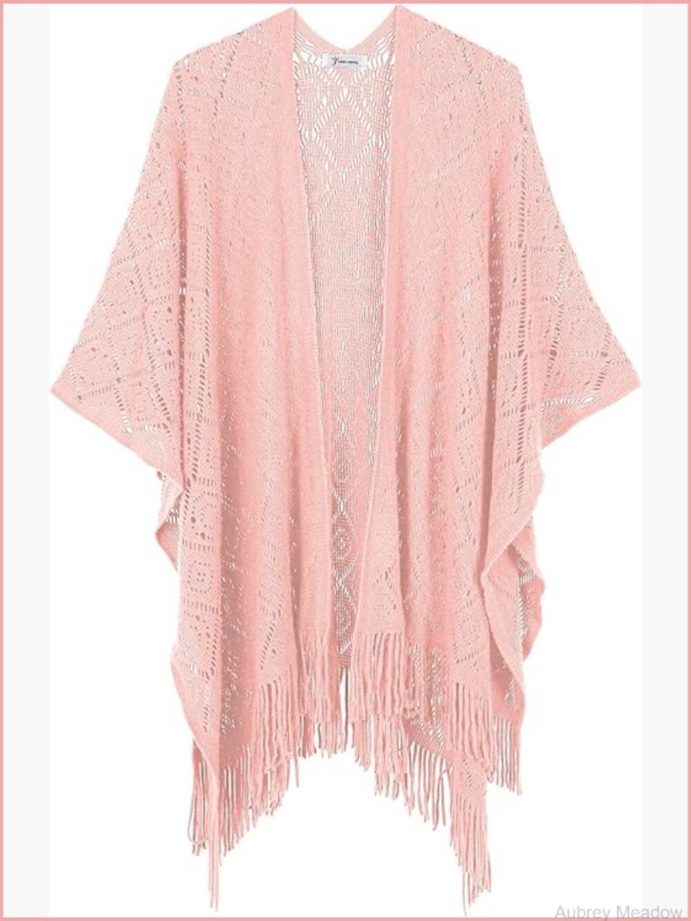 Knit Shawl Wrap Poncho Cardigan - Cozy Fringe Cape For Women